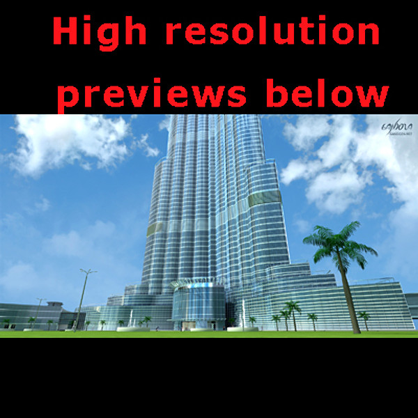 3d dubai tower skyscraper model - Burj Khalifa Dubai Tower by Gandoza
